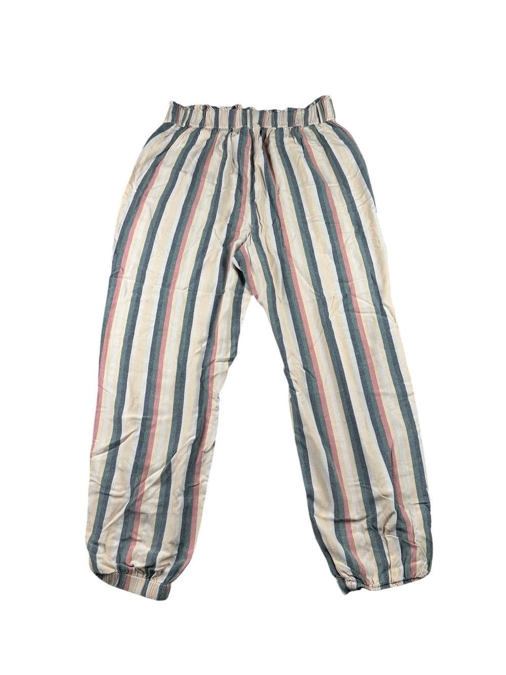 American Eagle Striped Paperbag Waist Beach Jogger Pants Size M - Picture 9 of 14
